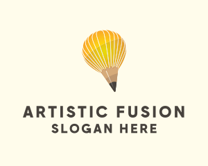 Artist Pencil Balloon logo design