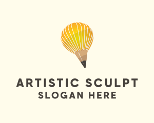 Artist Pencil Balloon logo design