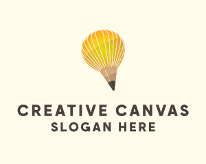 Artist Pencil Balloon logo design