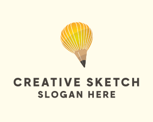 Artist Pencil Balloon logo design