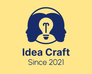 People Idea Bulb logo design