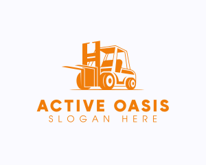 Factory Warehouse Forklift logo design