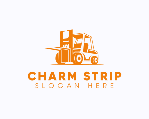 Factory Warehouse Forklift logo design