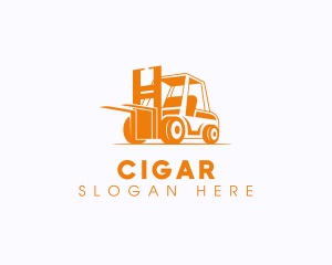 Factory Warehouse Forklift logo design