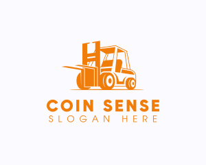 Factory Warehouse Forklift logo design