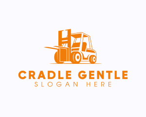 Factory Warehouse Forklift logo design