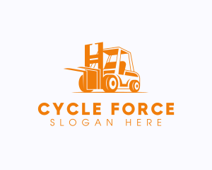 Factory Warehouse Forklift logo design