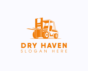 Factory Warehouse Forklift logo design