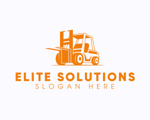 Factory Warehouse Forklift logo design