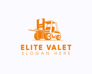 Factory Warehouse Forklift logo design