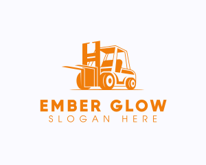 Factory Warehouse Forklift logo design