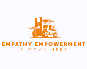 Factory Warehouse Forklift logo design