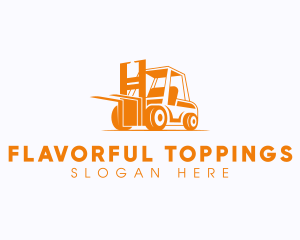 Factory Warehouse Forklift logo design