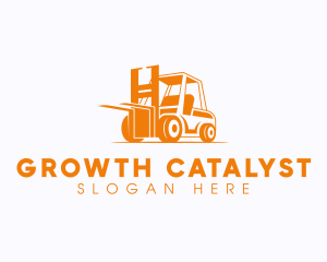 Factory Warehouse Forklift logo design