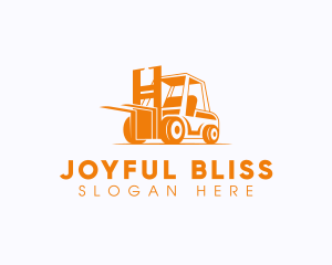 Factory Warehouse Forklift logo design