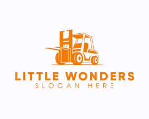 Factory Warehouse Forklift logo design