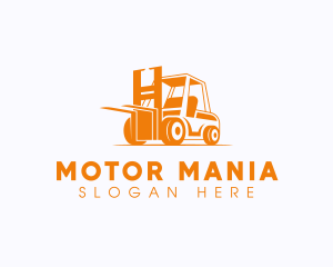 Factory Warehouse Forklift logo design