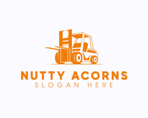 Factory Warehouse Forklift logo design