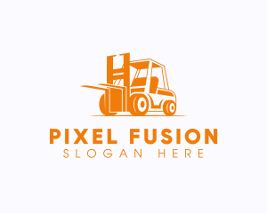 Factory Warehouse Forklift logo design