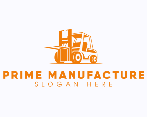 Factory Warehouse Forklift logo design