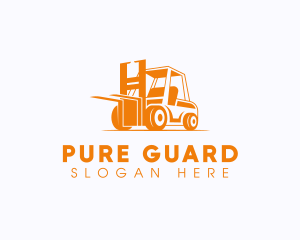 Factory Warehouse Forklift logo design