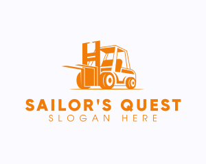 Factory Warehouse Forklift logo design