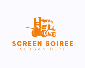 Factory Warehouse Forklift logo design