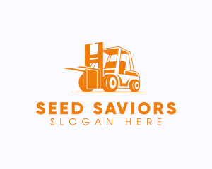 Factory Warehouse Forklift logo design