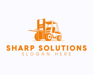 Factory Warehouse Forklift logo design