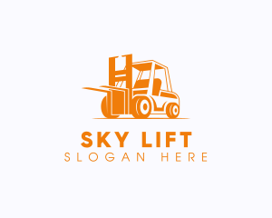 Factory Warehouse Forklift logo design