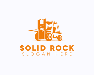 Factory Warehouse Forklift logo design