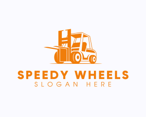 Factory Warehouse Forklift logo design