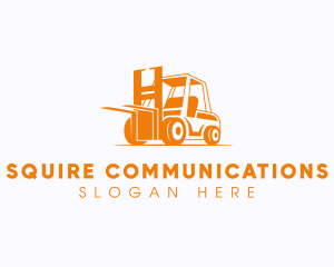 Factory Warehouse Forklift logo design