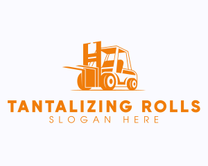 Factory Warehouse Forklift logo design