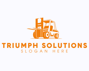 Factory Warehouse Forklift logo design