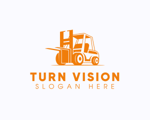 Factory Warehouse Forklift logo design