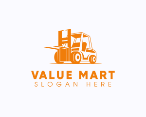 Factory Warehouse Forklift logo design