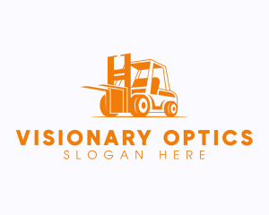 Factory Warehouse Forklift logo design