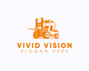 Factory Warehouse Forklift logo design