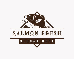 Trout Fishing Seafood logo