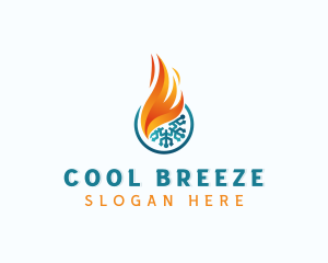 HVAC Fire Ice logo design