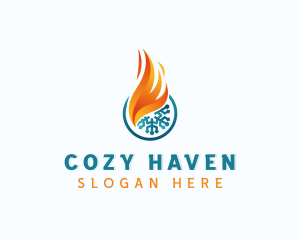 HVAC Fire Ice logo design