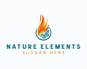 HVAC Fire Ice logo design