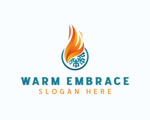 HVAC Fire Ice logo design