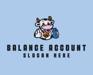 Cow Milk Dairy logo design