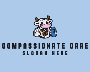 Cow Milk Dairy logo design