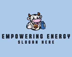 Cow Milk Dairy logo design