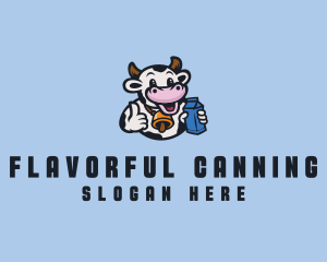 Cow Milk Dairy logo design