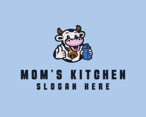 Cow Milk Dairy logo design