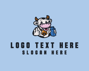 Dairy - Cow Milk Beverage logo design